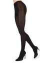 Women's Ultra-Soft Bamboo Blend Basic Flat Knit Tights : Color: Black