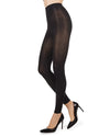 Women's Ultr-Soft Bamboo Blend Flat Knit Footless Tights : Color: Black