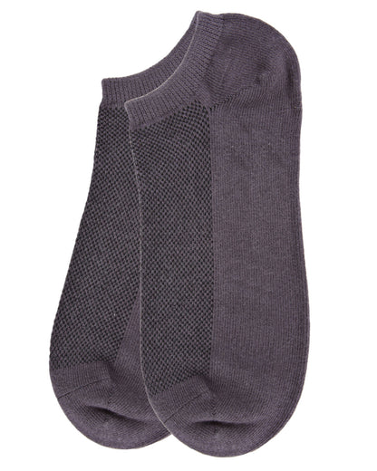 Women's Organic Cotton Mesh-Top Breathable Liner Sock : Color: Black