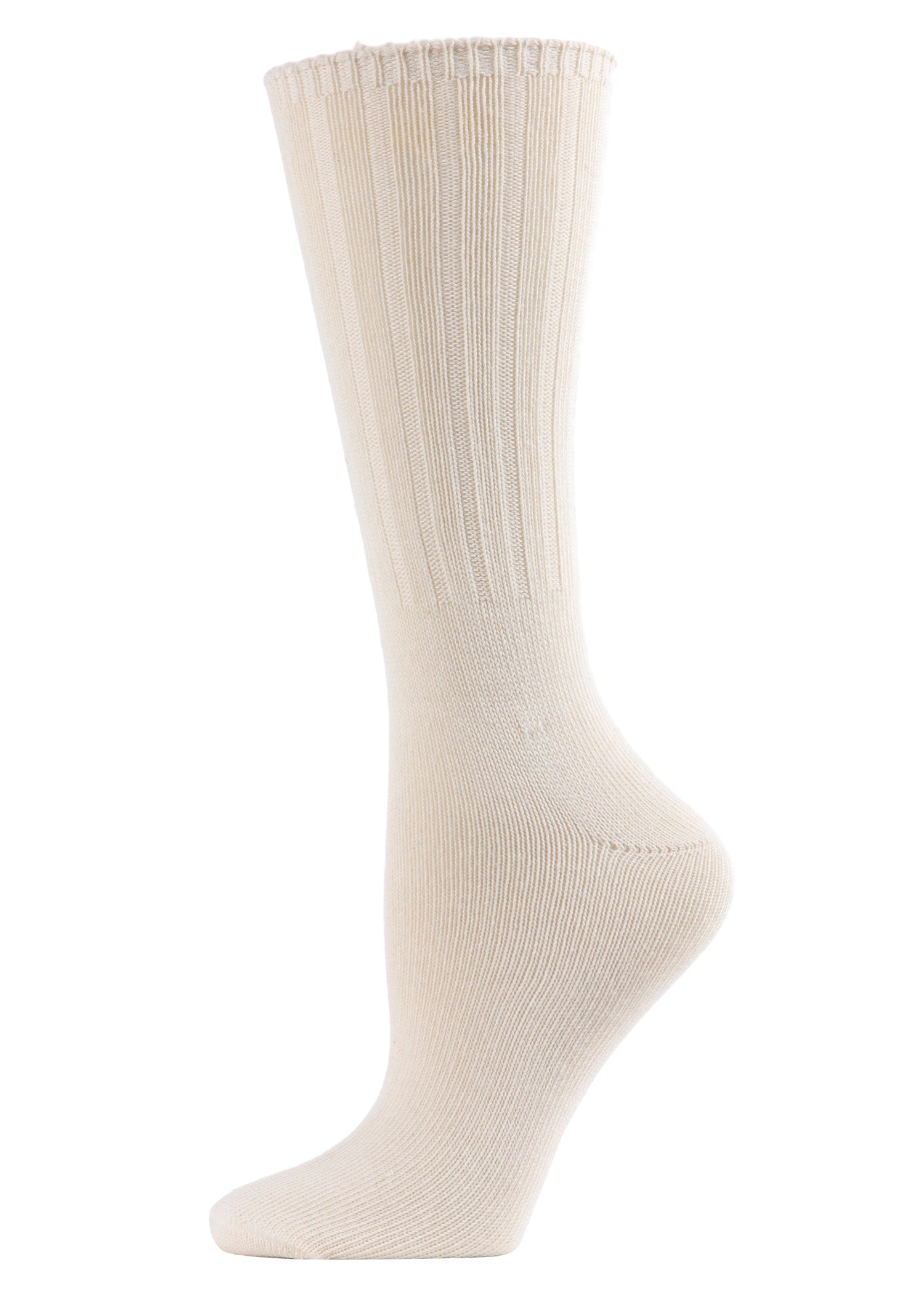 Women's Organic Cotton Casual Breathable Crew Sock : Color: Cauliflower