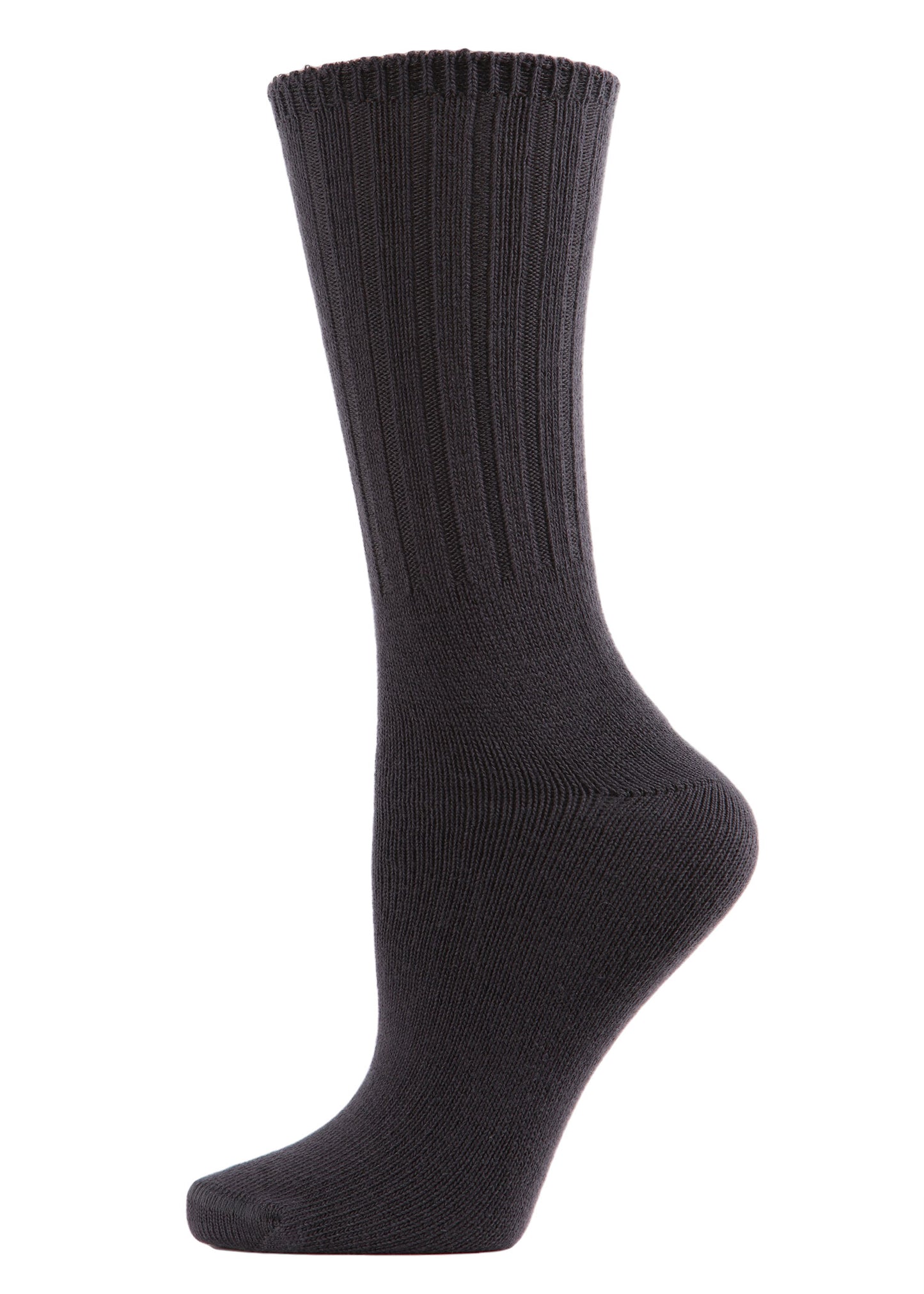 Women's Organic Cotton Casual Breathable Crew Sock : Color: Earl Gray