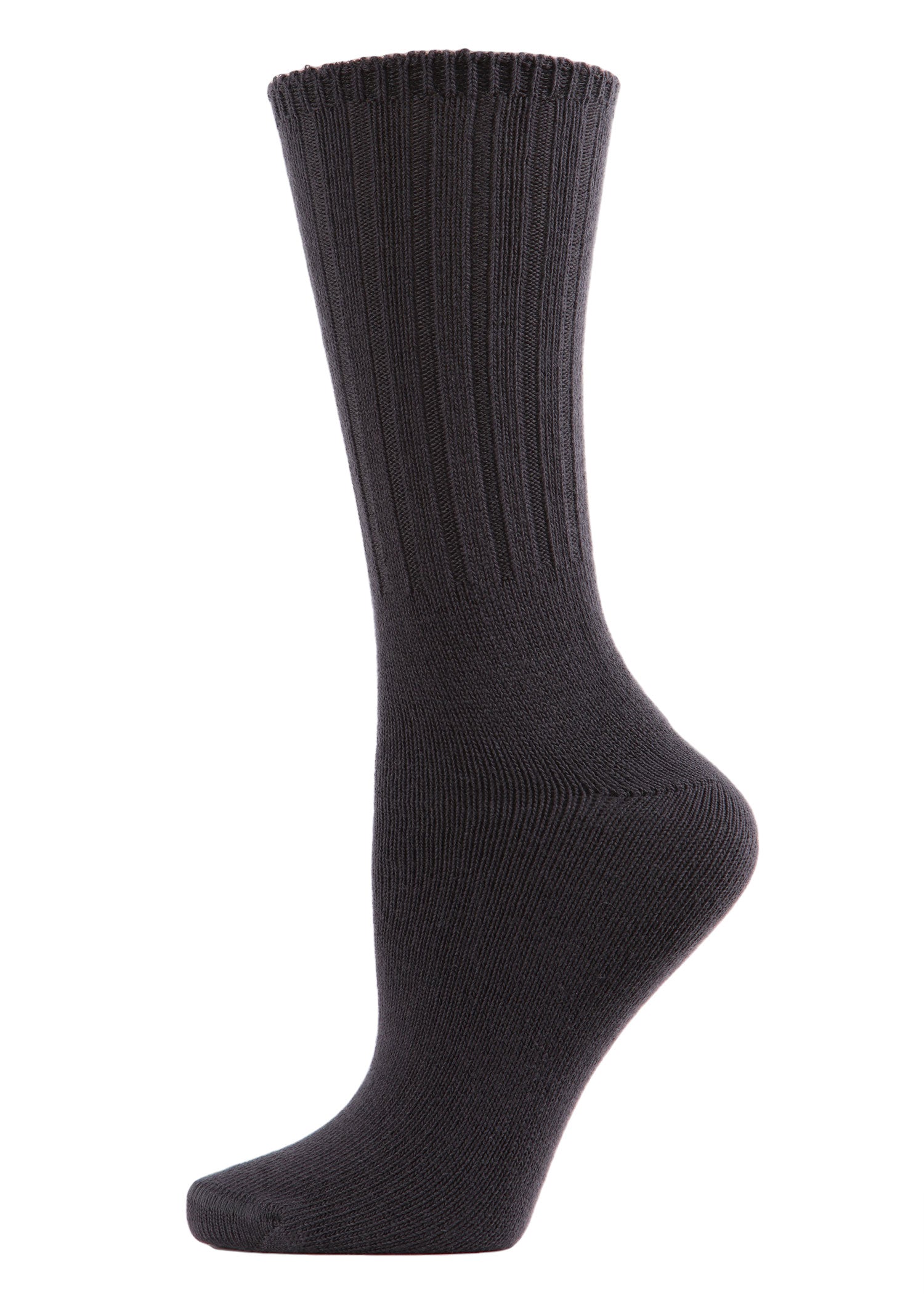 Women's Organic Cotton Casual Breathable Crew Sock : Color: Earl Gray