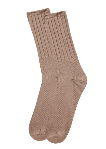 Women's Organic Cotton Casual Breathable Crew Sock : Color: Oats