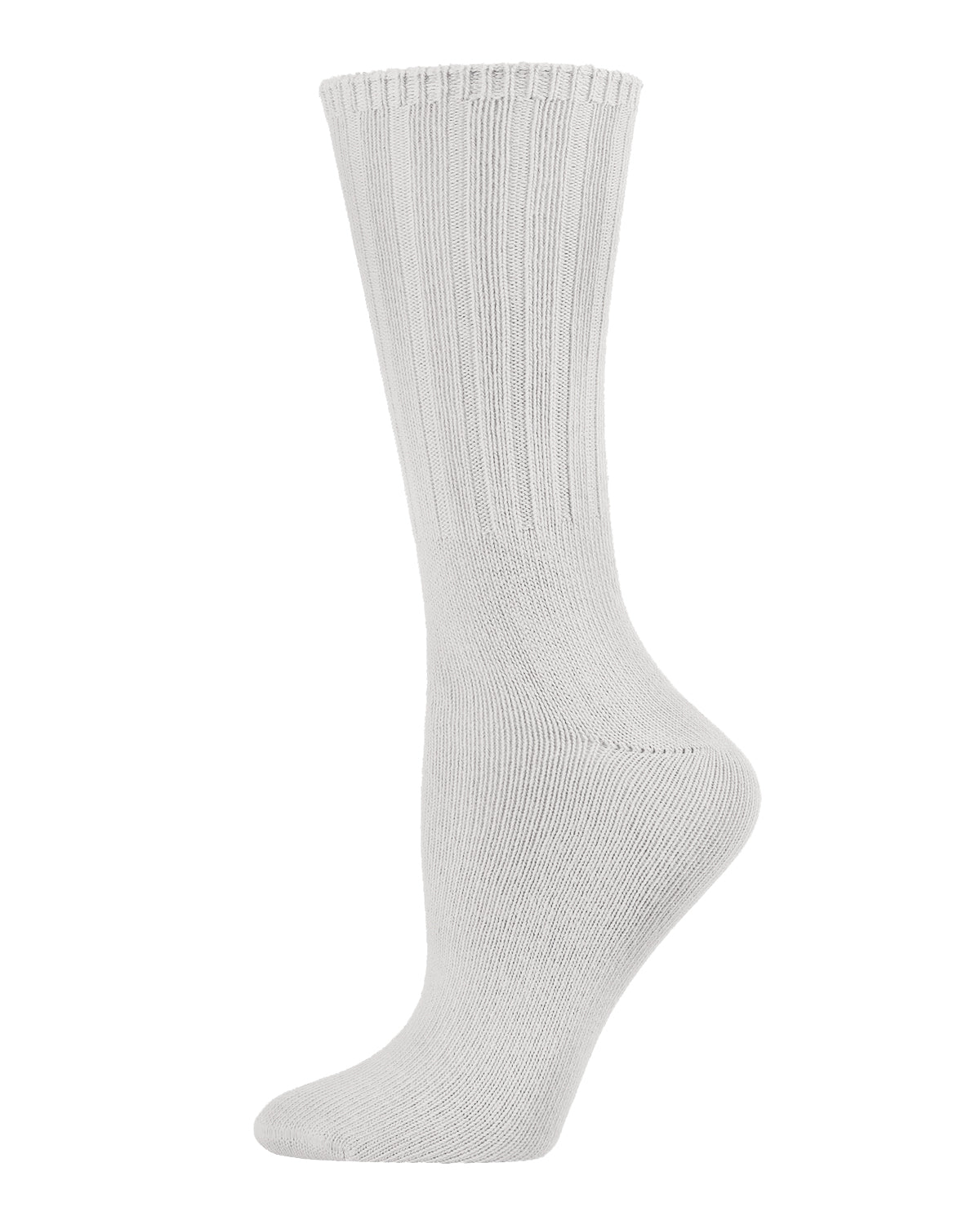 Women's Organic Cotton Casual Breathable Crew Sock : Color: White