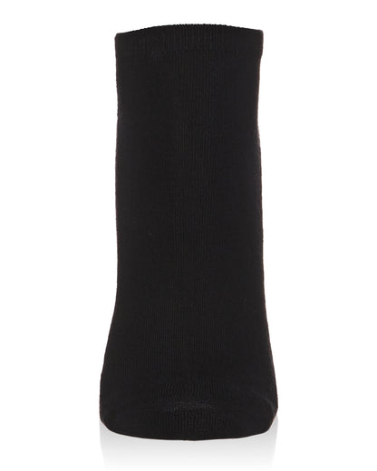 Women's Rayon from Bamboo Terry Sole Breathable Low Cut Socks : Color: Black