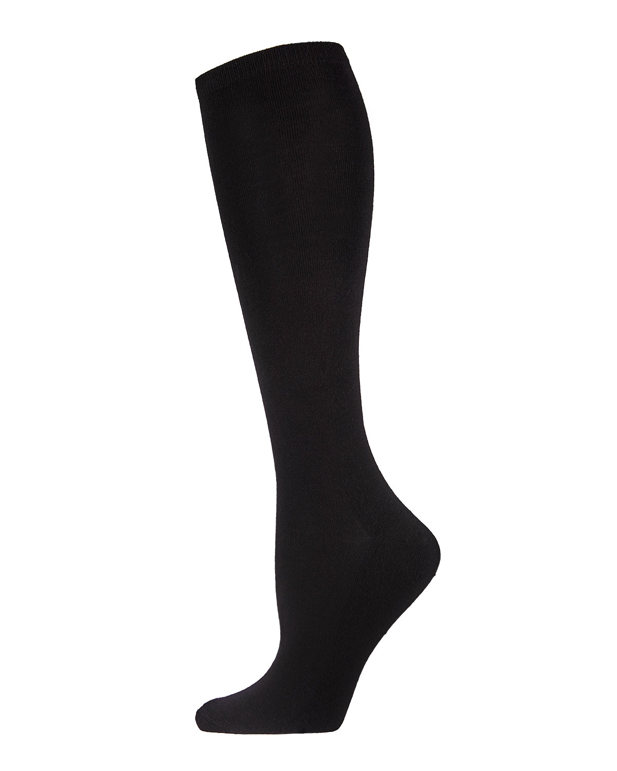 Women's Bamboo Blend Terry Sole Breathable Knee High Sock : Color: Black
