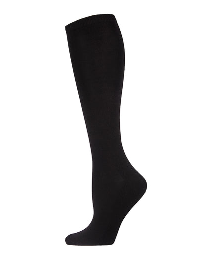 Women's Bamboo Blend Terry Sole Breathable Knee High Sock : Color: Black