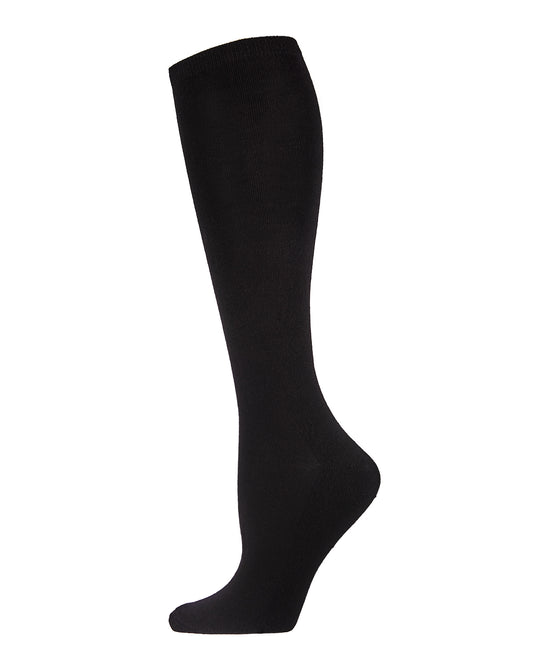Women's Bamboo Blend Terry Sole Breathable Knee High Sock : Color: Black
