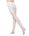 Women's Passion Sheer Control Top Flower Pantyhose : Color: Bianco