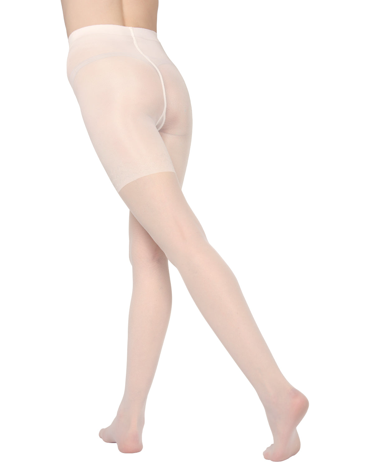 Women's Essence Slimming Brief Sheer Compression Pantyhose : Color: Bianco