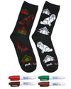 MakIT Color Your Own Floral Crew Sock Marker Kit : Color: Dogs