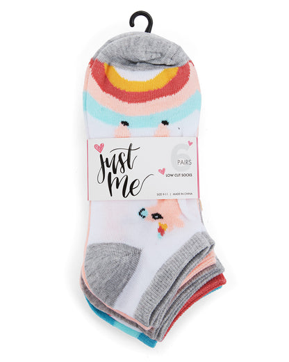 Women's 6 Pair Pack Lovely Llama Low Cut Socks : Color: Assorted