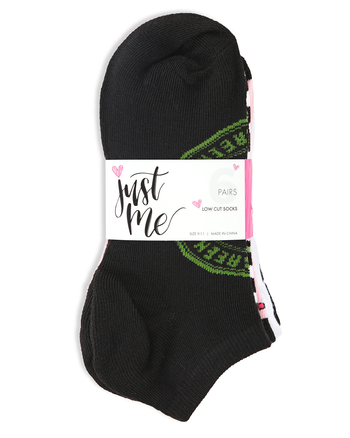 Women's 6 Pair Pack Think Green Low Cut Socks : Color: Assorted Colors