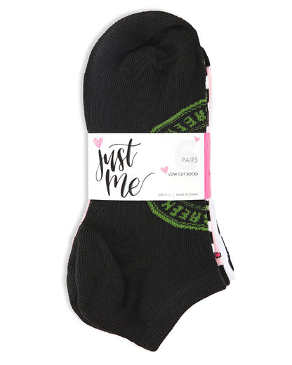 Women's 6 Pair Pack Think Green Low Cut Socks : Color: Assorted Colors