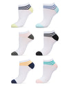 Women's 6 Pair Pack Rugby Low Cut Socks : Color: Pastel