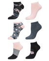 Women's 6 Pair Pack Camoflauge and Hearts Low Cut Socks : Color: Assorted