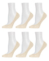 Women's 6 Pair Pack Barely There Micro Liner No-Show Socks : Color: Tan
