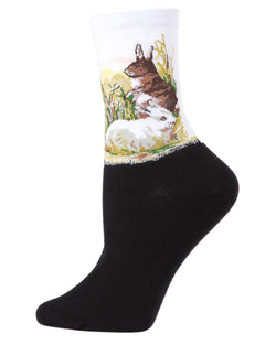 MeMoi Rabbit Limited Edition Art Crew Socks