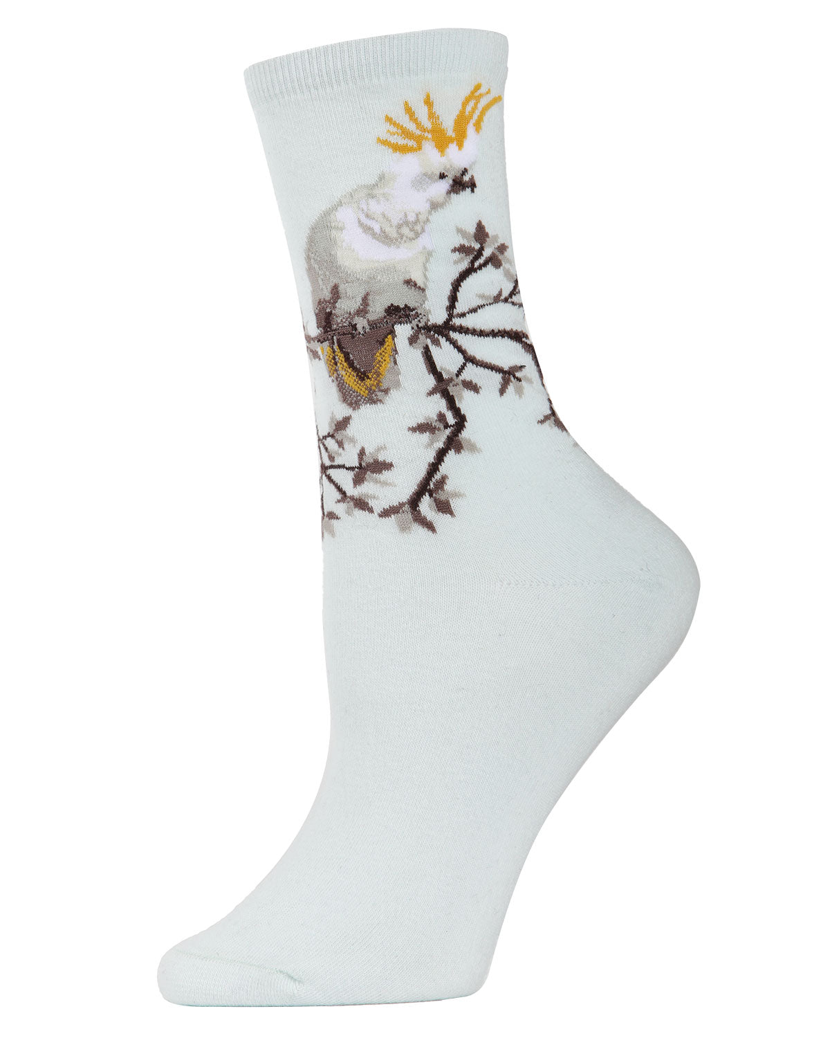 Women's Cockatoo Limited Edition Cotton Blend Art Crew Sock : Color: Light Blue