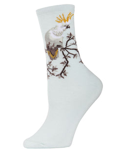 MeMoi Cockatoo Limited Edition Art Crew Socks