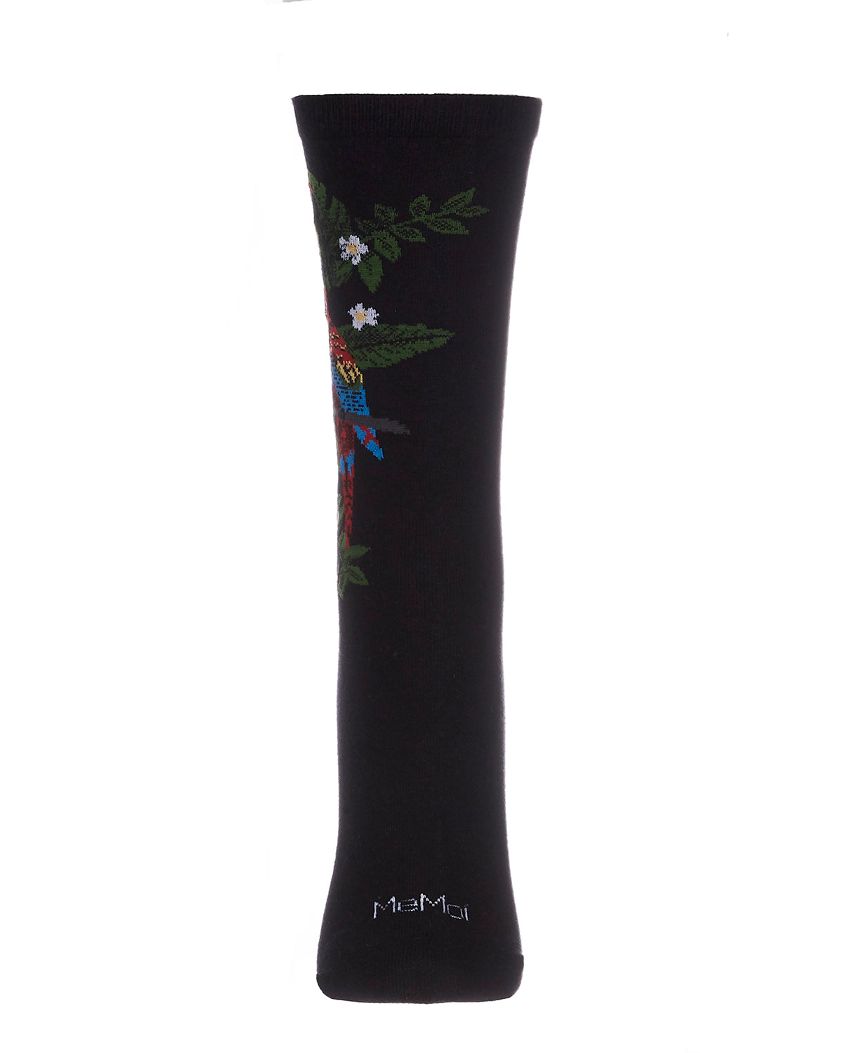 Women's Parrots Limited Edition Cotton Blend Crew Sock : Color: Black