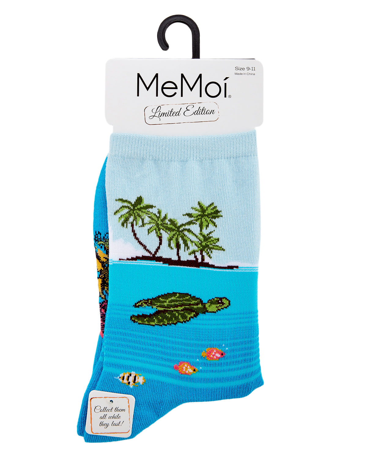 Women's Coral Reef Limited Edition Cotton Blend Crew Sock : Color: Ocean Depths