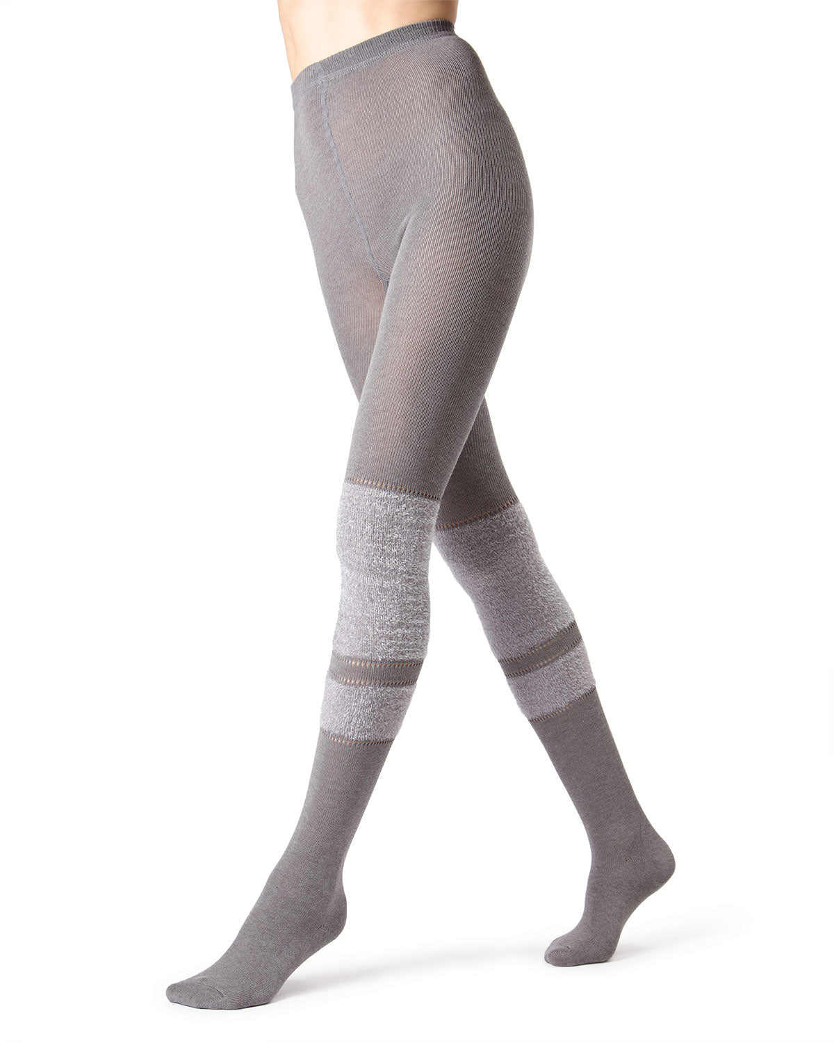 Women's Fuzzy Lush Soft Cotton Blend Sweater Tights : Color: Black
