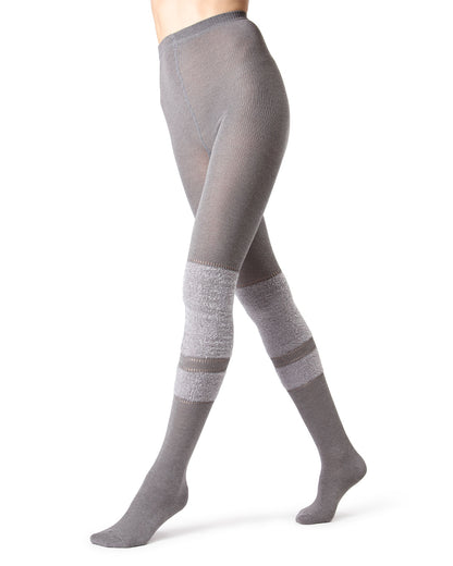 Women's Fuzzy Lush Soft Cotton Blend Sweater Tights : Color: Black