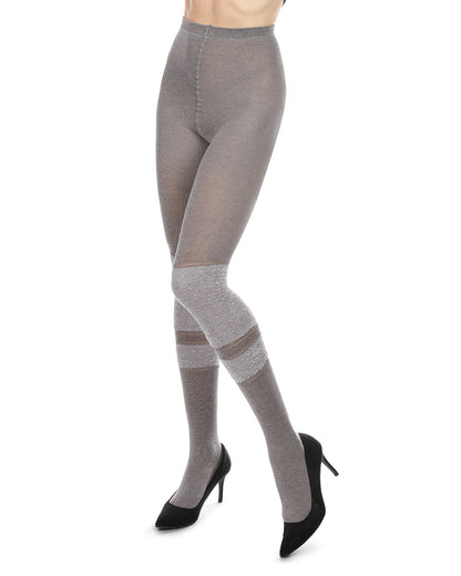 Women's Fuzzy Lush Soft Cotton Blend Sweater Tights : Color: Black