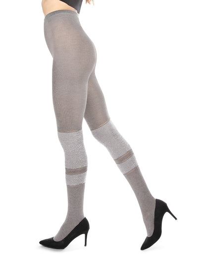 Women's Fuzzy Lush Soft Cotton Blend Sweater Tights : Color: Black