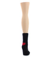 Women's Heart Heel Chunky Knit Boot Sock : Color: Black