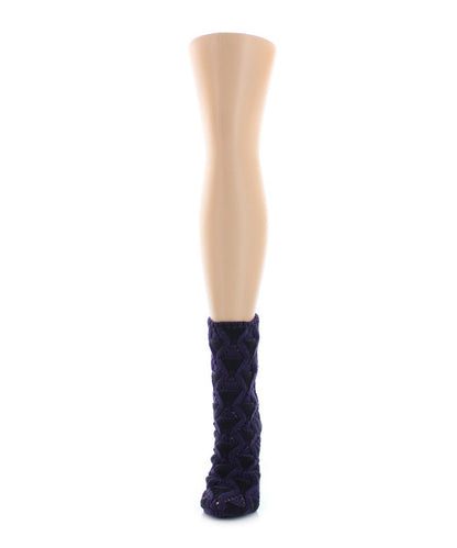 Women's Alterdiamond Chunky Knit Boot Sock : Color: Purple