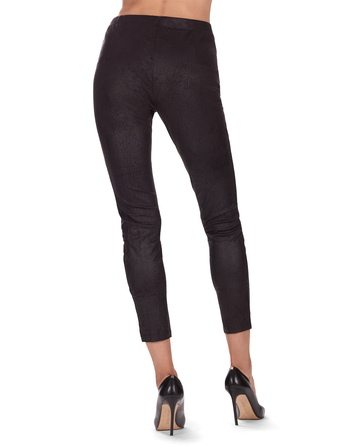 Women's Salpicada Fashion Crackle Ankle Length Leggings : Color: Black