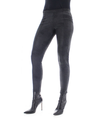 Women's Salpicada Fashion Crackle Ankle Length Leggings : Color: Black