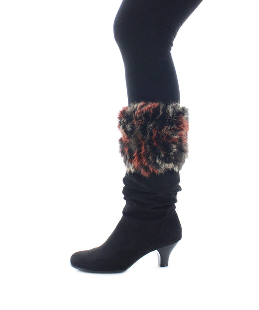 Women's Enchanted Forest Genuine Rabbit Fur Boot Toppers : Color: Brown