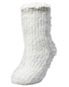 Women's Furry Sherpa-Lined Winter Crew Slipper Sock : Color: Ivory