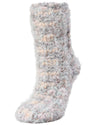 Women's Cozy Blend Sherpa-Style Lined Crew Slipper Sock : Color: Ivory Blend
