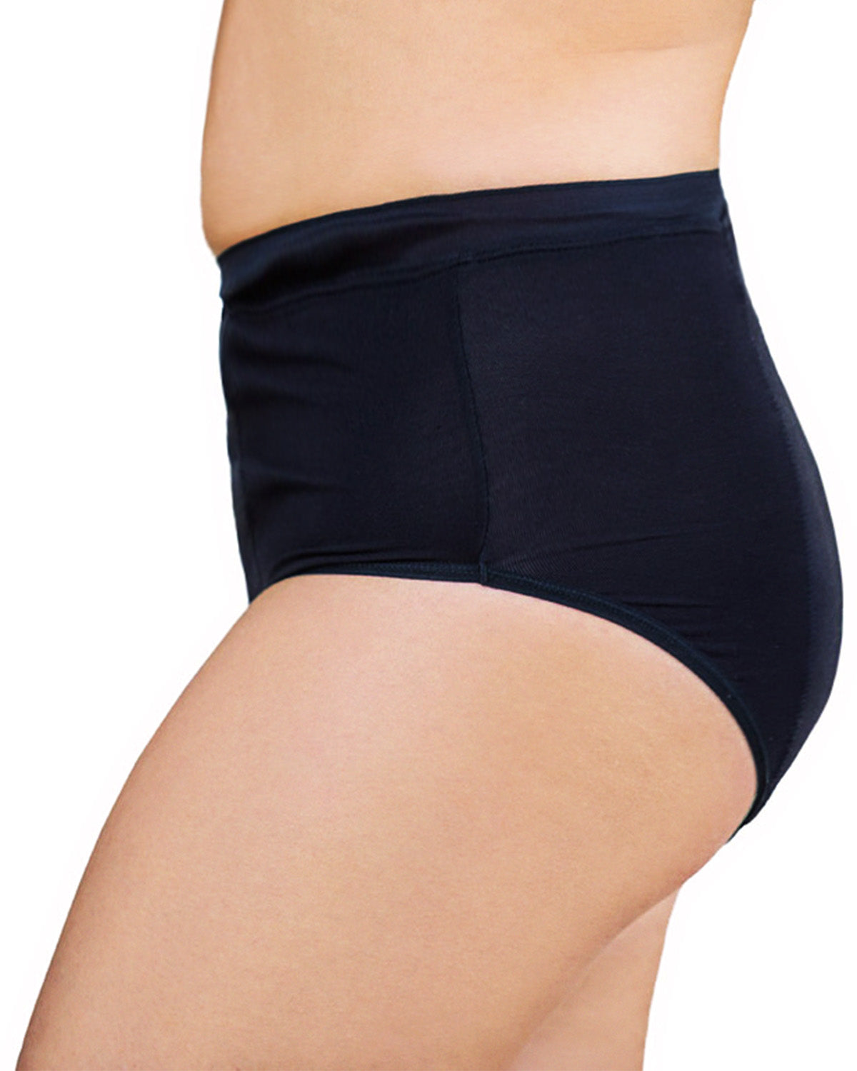 Women's Love Luna High Waist Soft and Breathable Bamboo Brief Panty : Color: Black