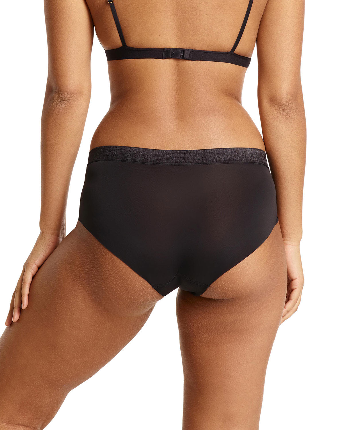 Women's Love Luna Lady Leaks Midi Workout Brief Panty : Color: Black