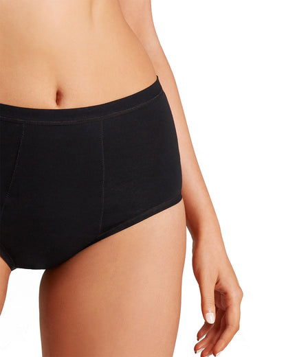 Women's Love Luna Full Brief Overnight Period Panty : Color: Black