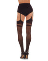 Women's Sweethearts 20 Denier Sheer Thigh High Stocking : Color: Black-Red