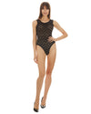 Women's Analise Floral Lace Stretch Cheeky Bodysuit : Color: Black