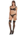 Women's Tatjana Matching Lace Detail 3 Piece Lingerie Set : Color: Black