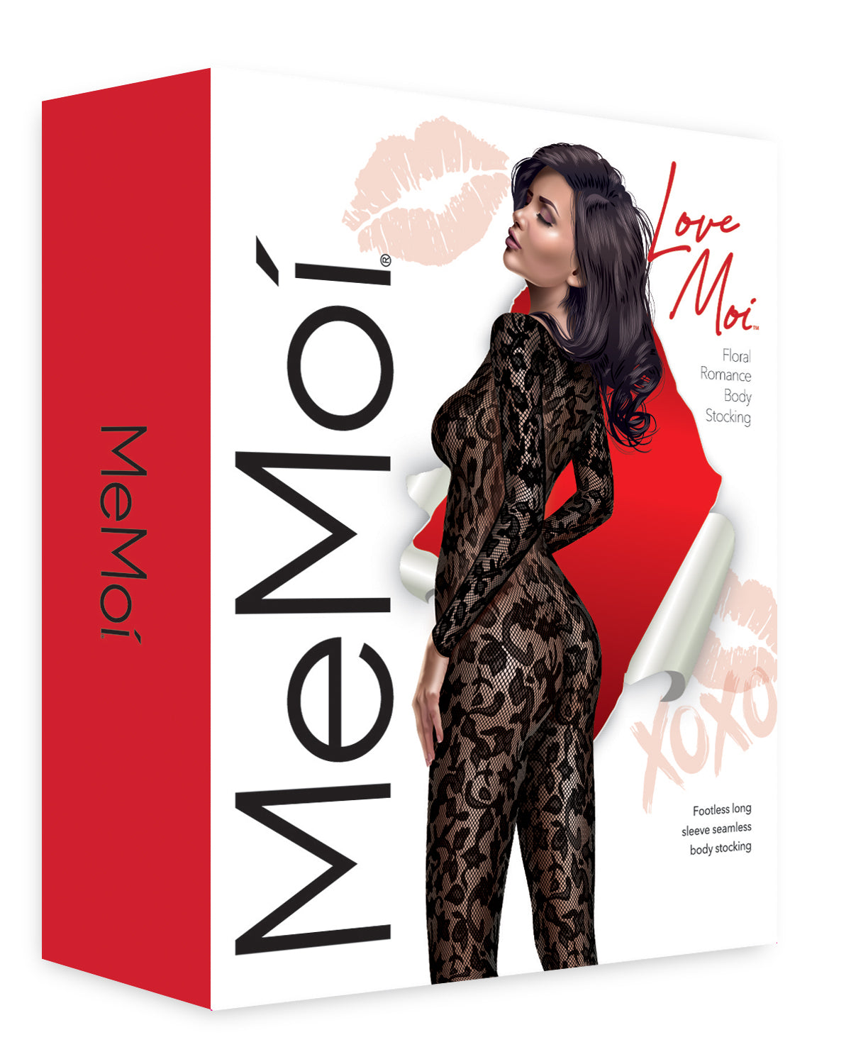 Women's Floral Romance Long Sleeve Lace Seamless Body Stocking : Color: Black