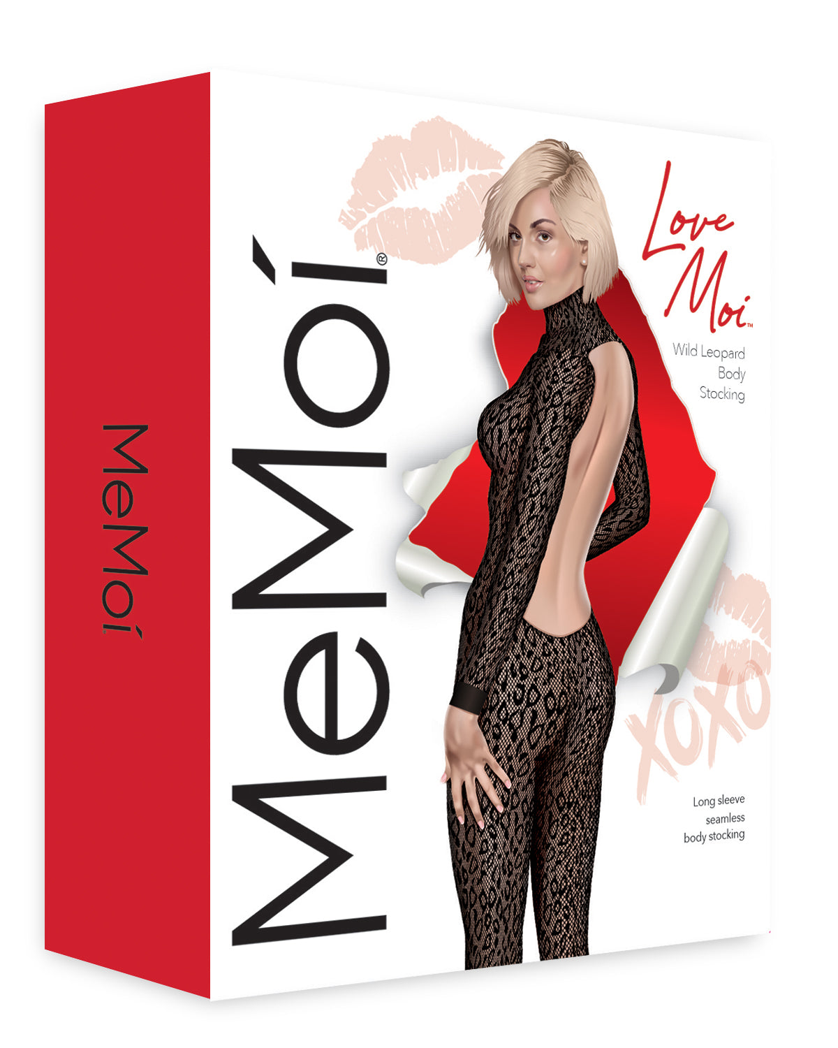 Women's Wild Leopard Long Sleeve Seamless Body Stocking : Color: Black