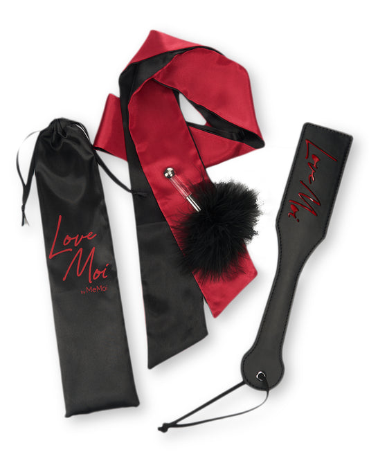 4 Piece Set Women's Lovers Fantasy Beginners Role Play Kit : Color: Black