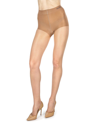 Women's Nudes Ultra Bare Toeless LUXE Pantyhose with High-Cut Control Top : Color: Nude