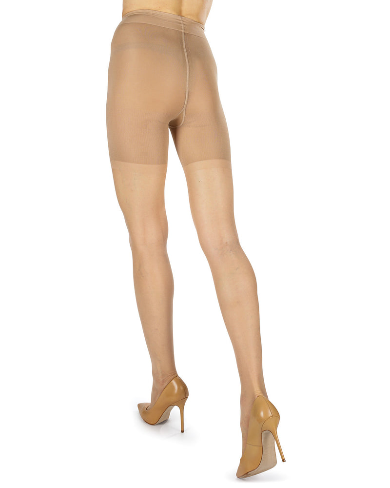 Women's Nudes Ultra Bare Essentials Longline Control Top LUXE Pantyhose