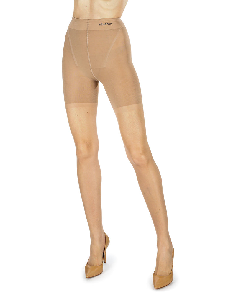 Women's Thins Ultra Transparent Essential Longline Toner Control Top LUXE Pantyhose