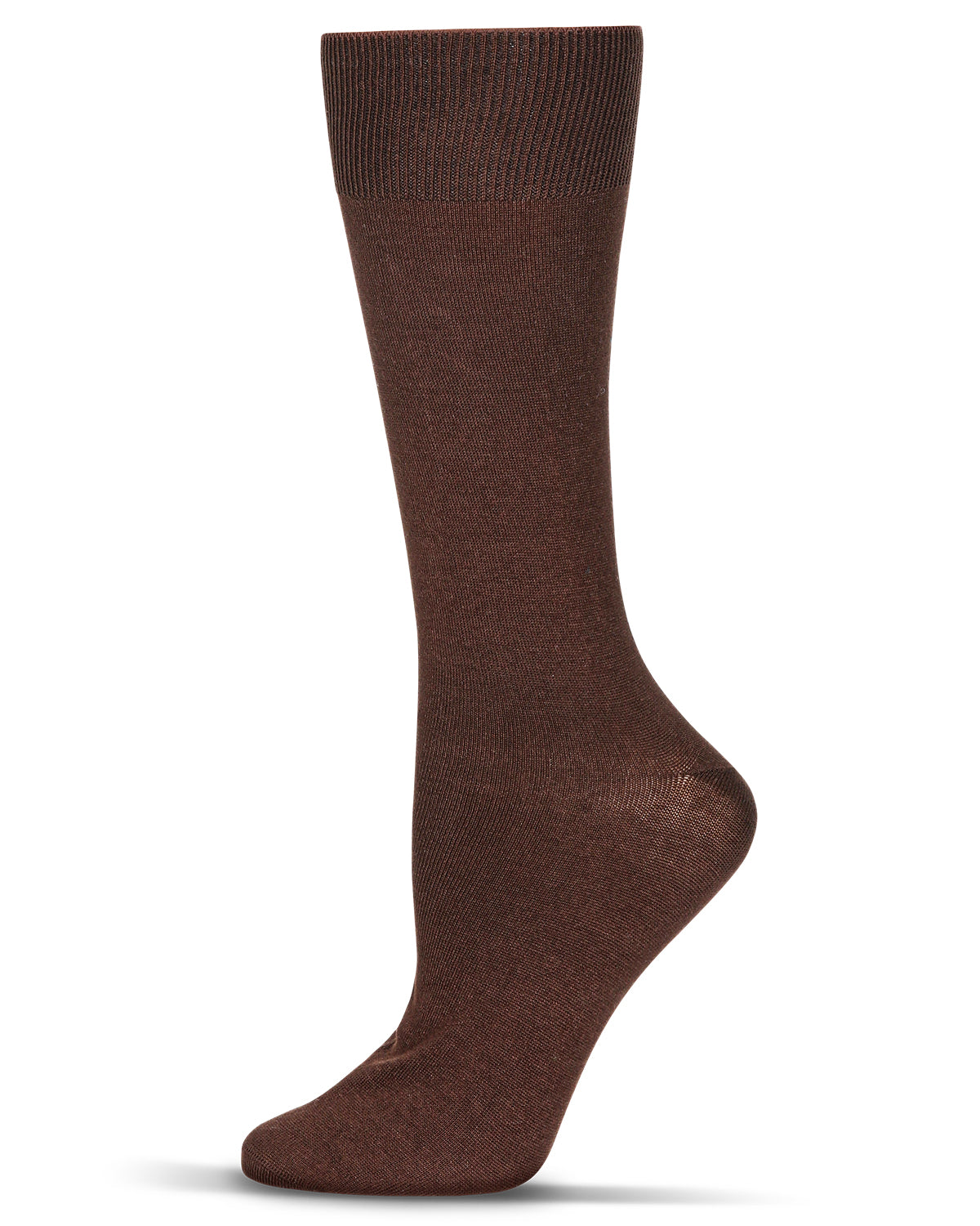 Men's Single Pair Flat Knit Socks : Color: Brown